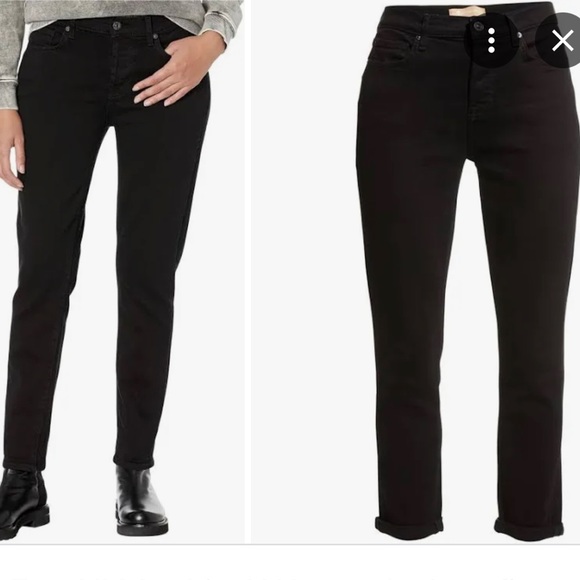 7 for All Mankind Josefina black boyfriend jeans-NWT - sz 27 - Picture 1 of 3